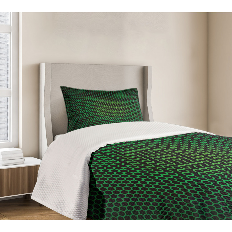 Grid Tile Polygons Bedspread Set