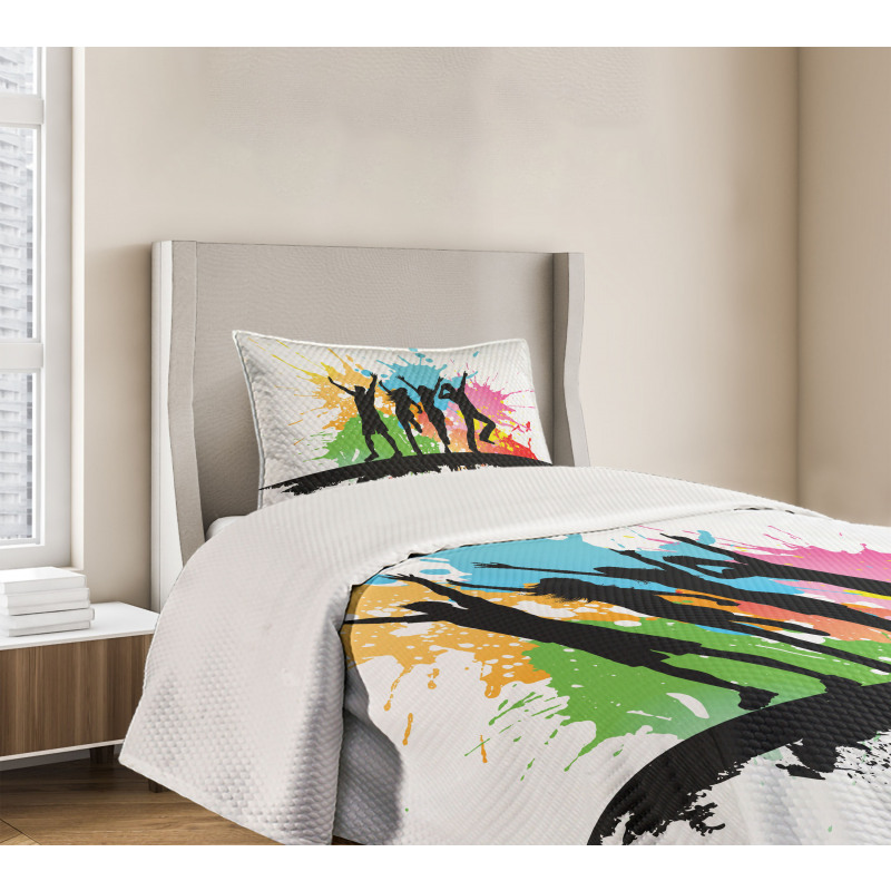 Dance Party People Colors Bedspread Set