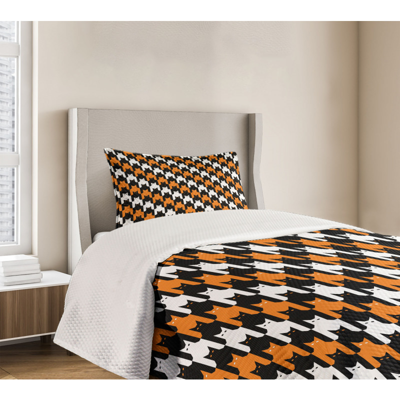 Catstooth Pattern Bedspread Set