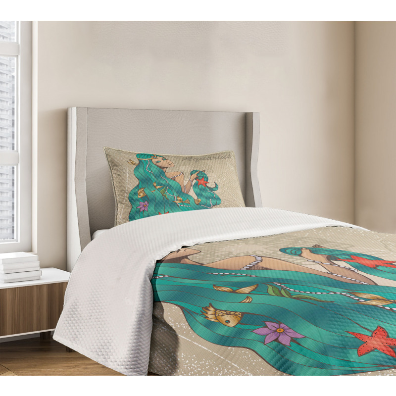 Lady Pearl Fish Bedspread Set