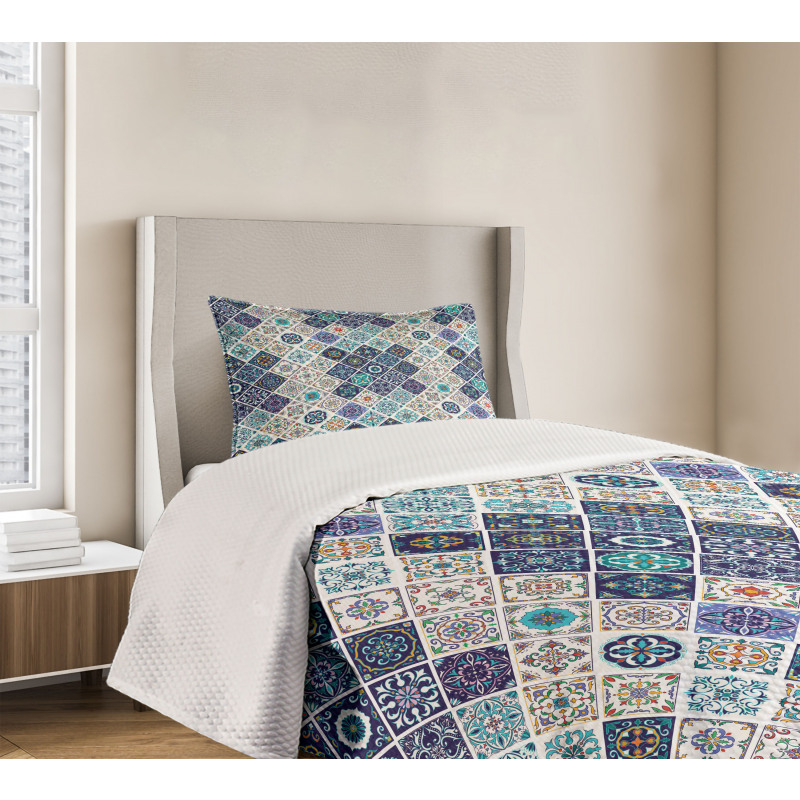 Portuguese Retro Tile Bedspread Set