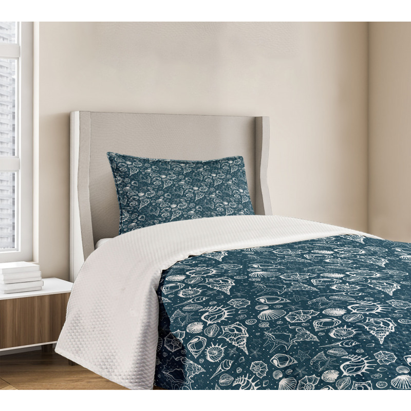 Sea Shells Art Bedspread Set