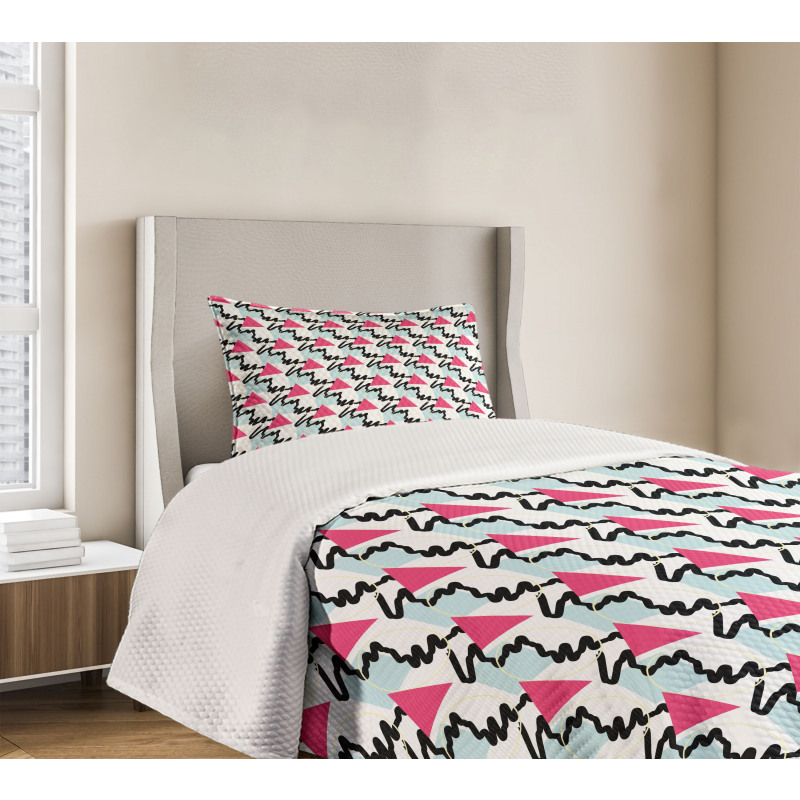 Shapes Scribble Lines Bedspread Set