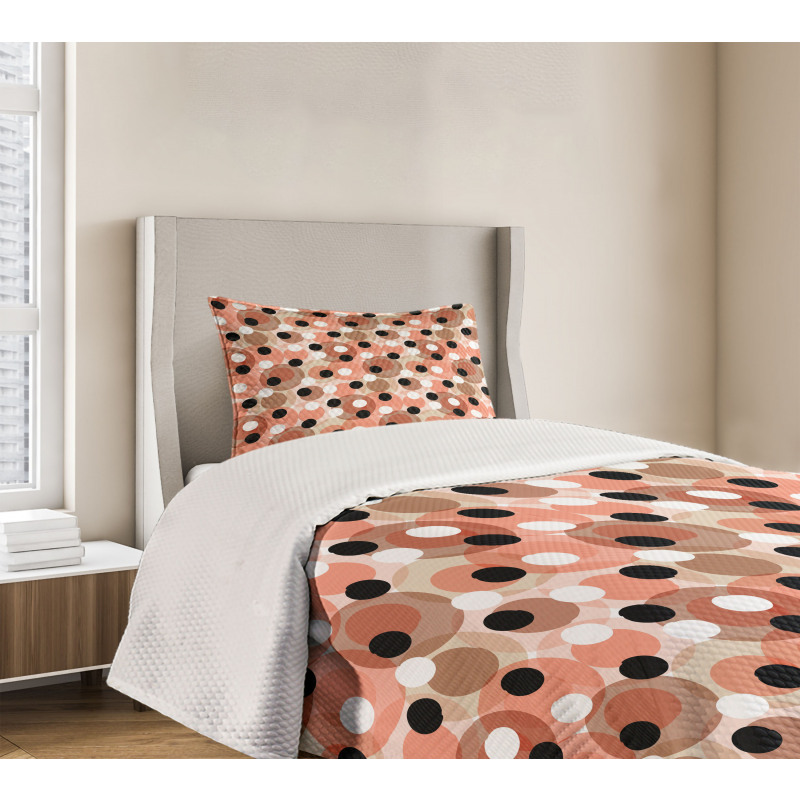 Pastel Grunge Circles Bedspread Set