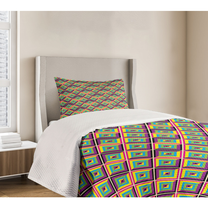 Rhombus Composition Bedspread Set