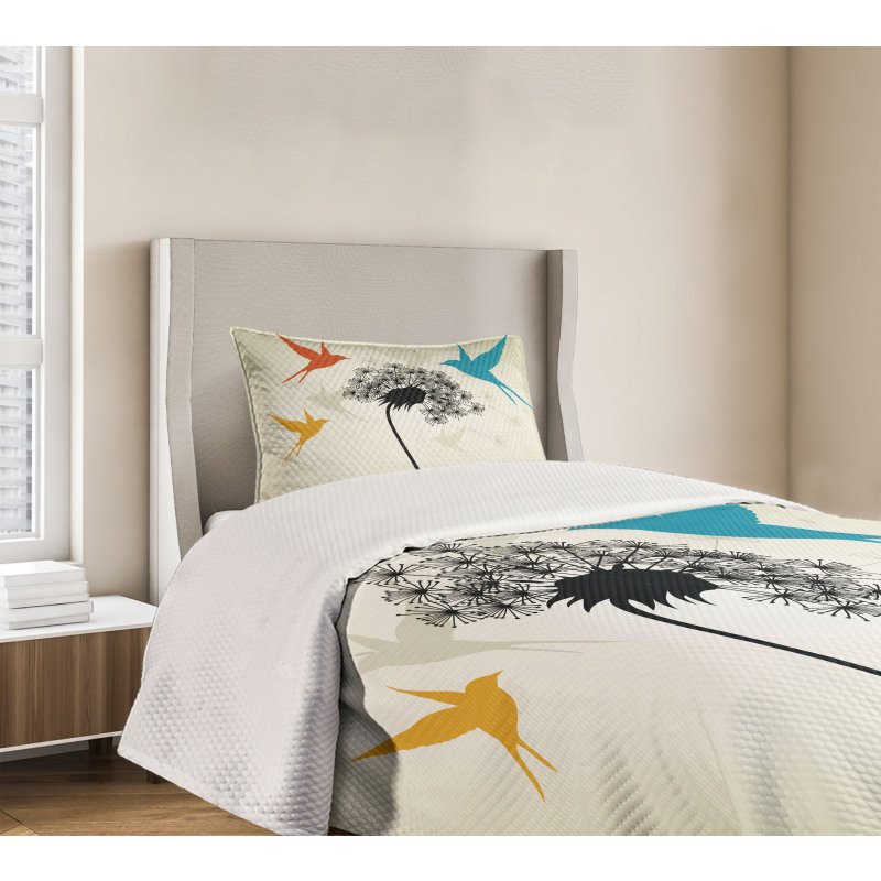 Fauna and Flora Pattern Bedspread Set