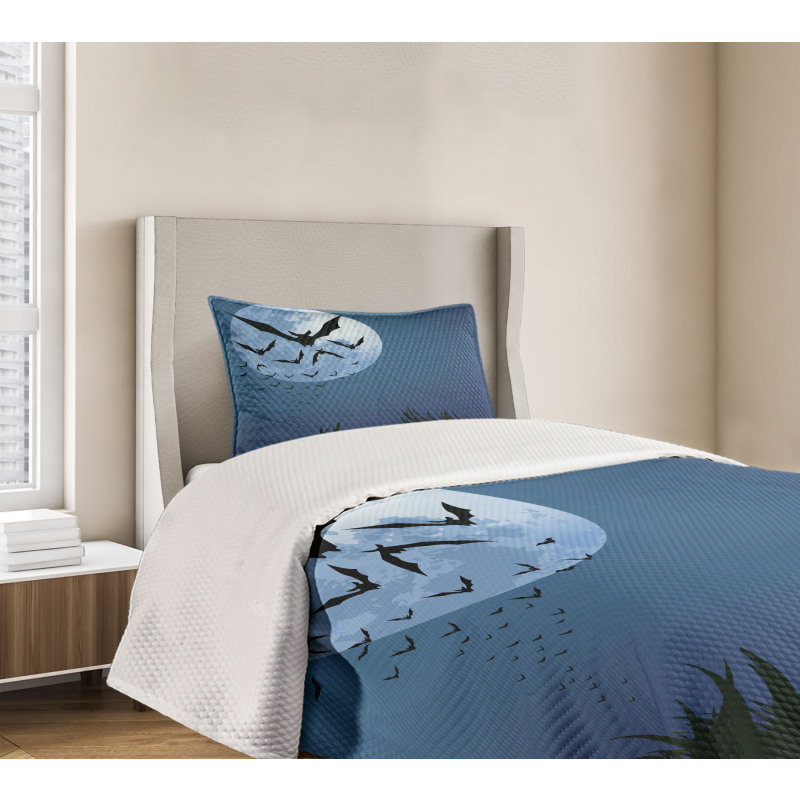 Cloud of Bats Flying Bedspread Set