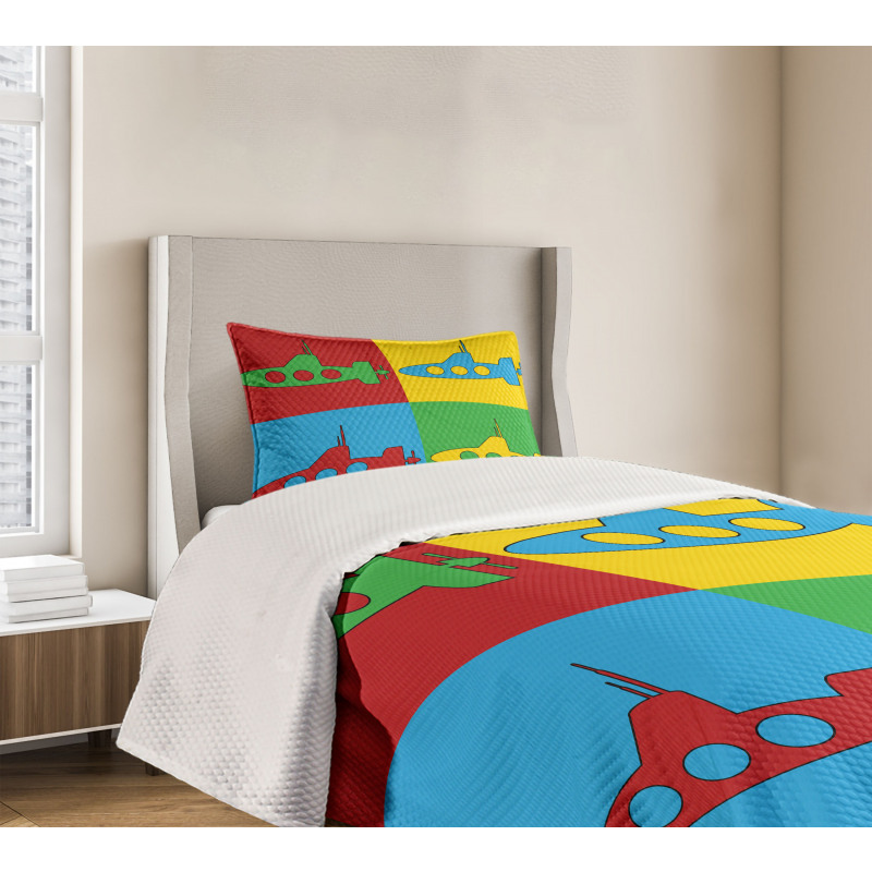 Pop Art Vessel Frames Bedspread Set