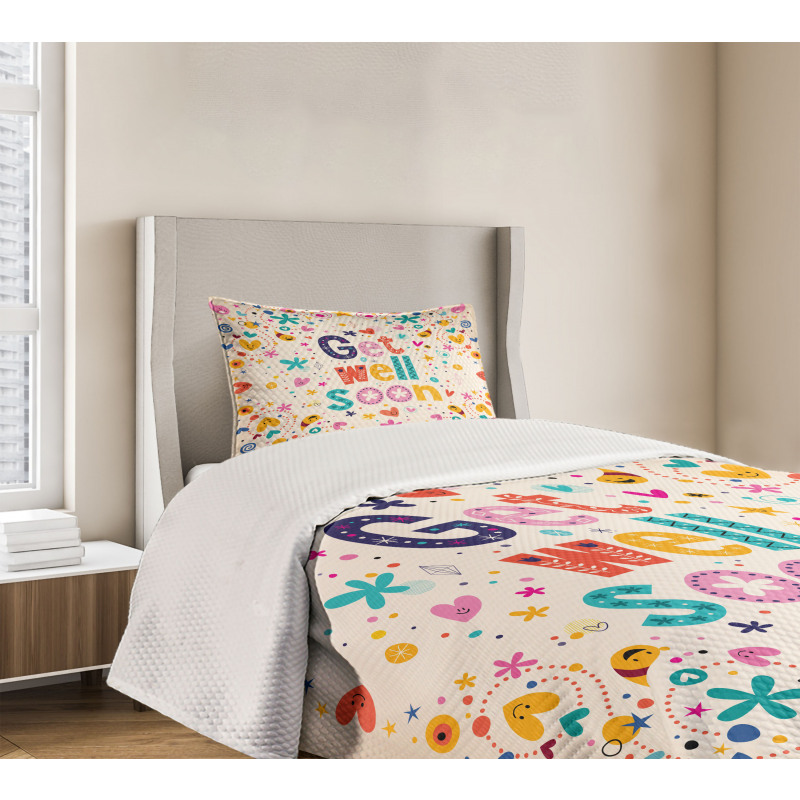 Get Well Soon Wish Cheery Bedspread Set