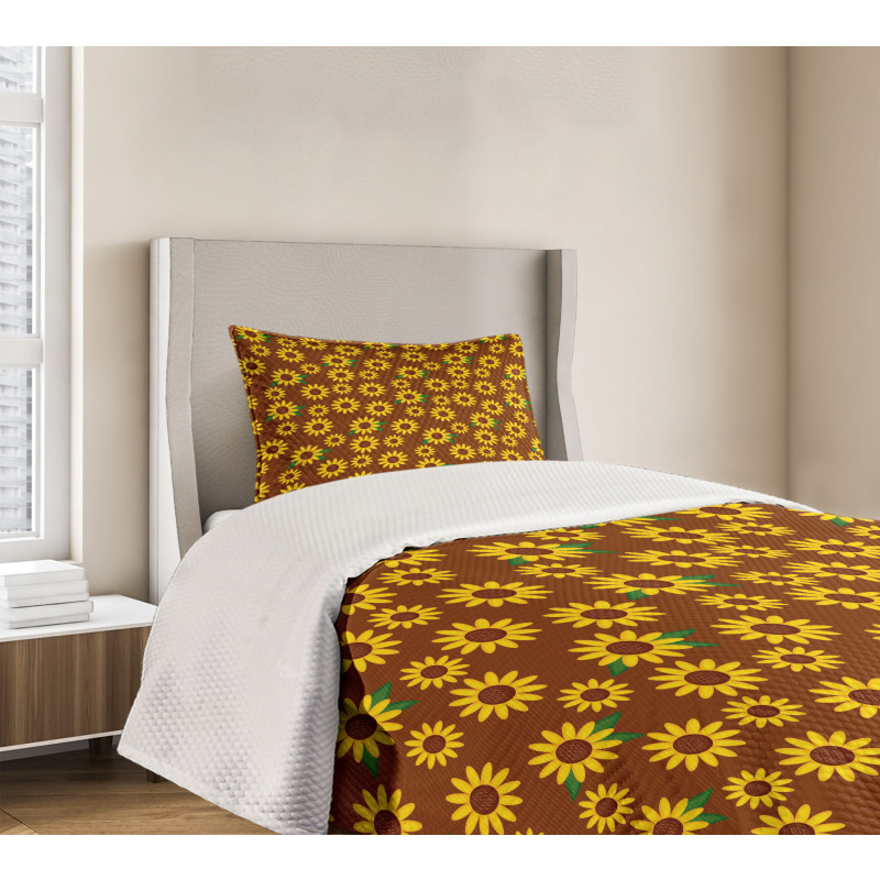 Cartoon Blossoms Bedspread Set