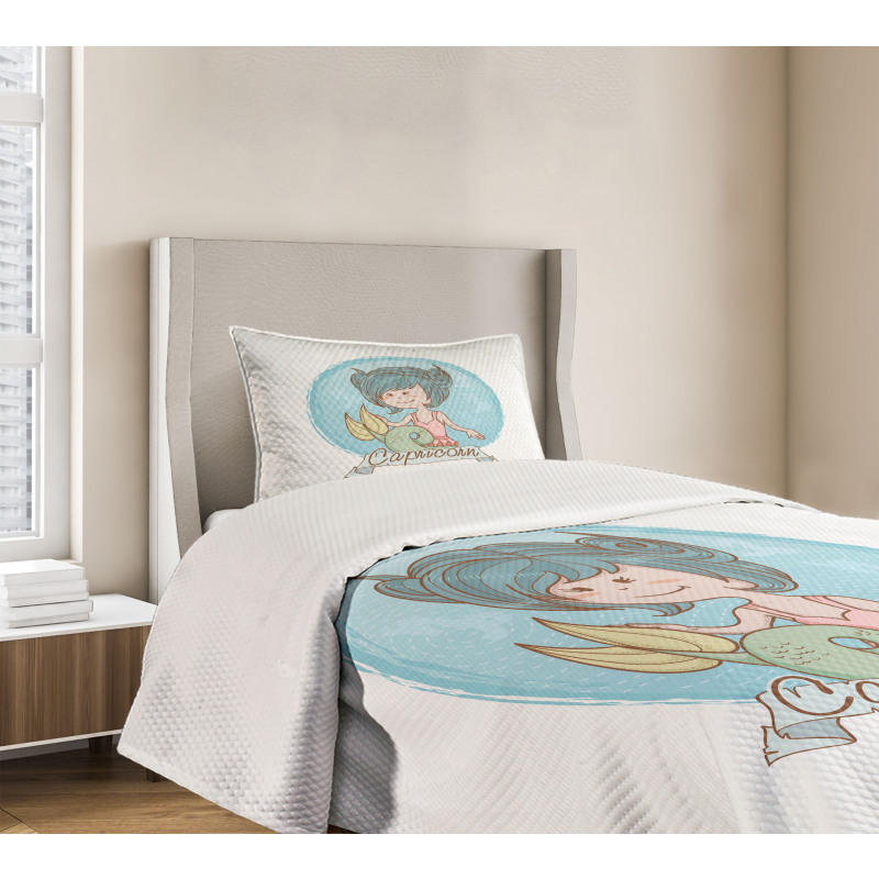 Pastel Mermaid Bedspread Set