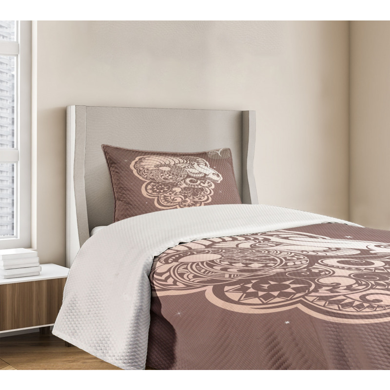 Ram Portrait Stars Bedspread Set