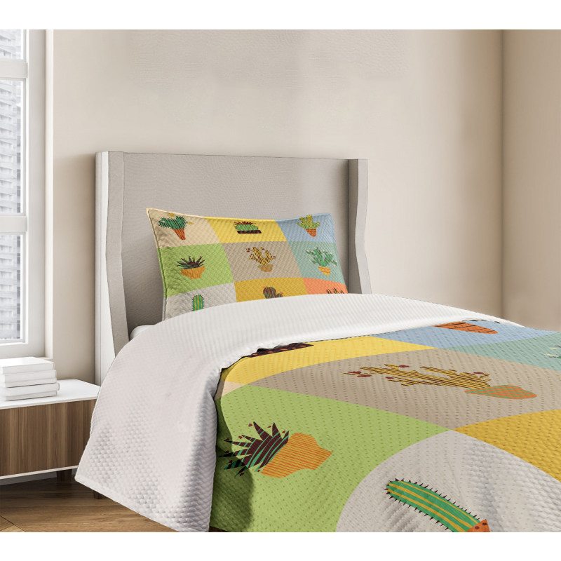 Botanical Cactus Flower Bedspread Set