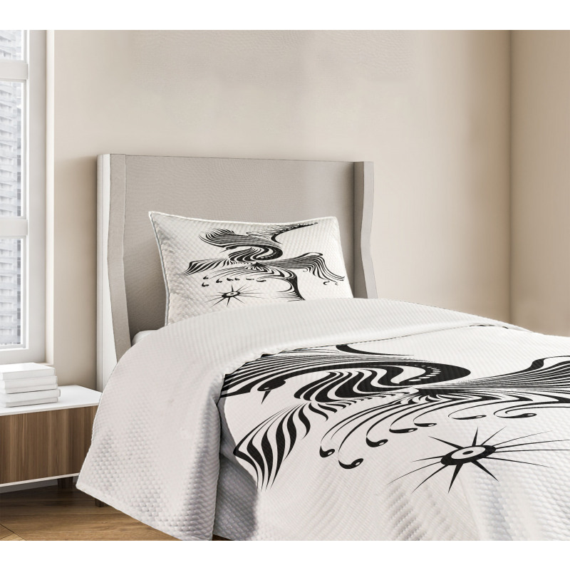 Abstract Phoenix Design Bedspread Set