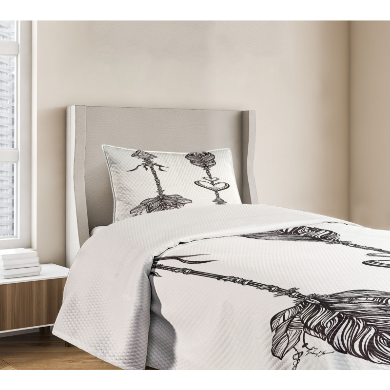 Monochrome American Arrows Bedspread Set