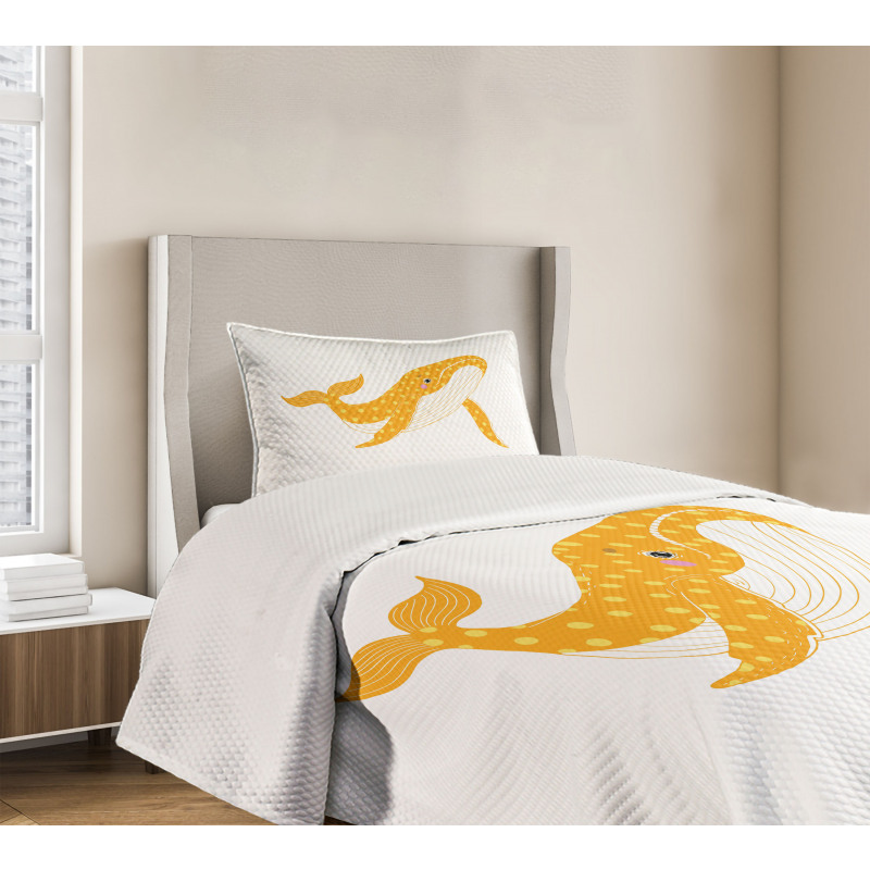 Cartoon Ocean Animal Bedspread Set