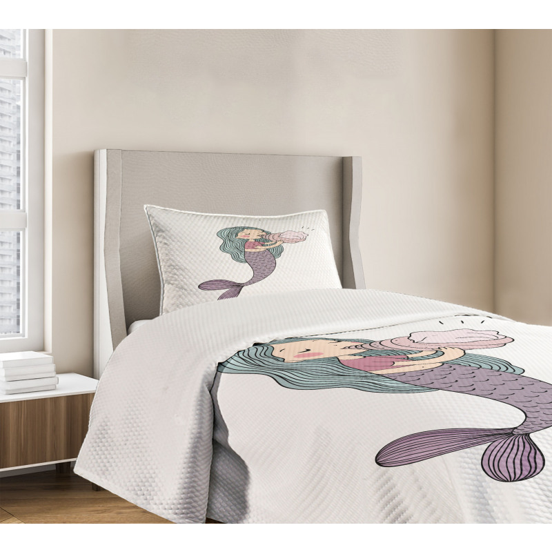 Fairy Girl Seashell Bedspread Set