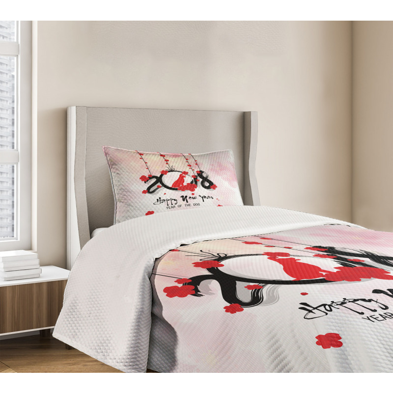 Brush Blossom Bedspread Set