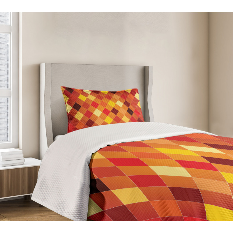 Lozenge Geometric Bedspread Set