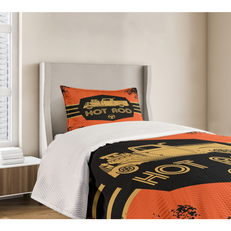 Grunge Poster Design Bedspread Set