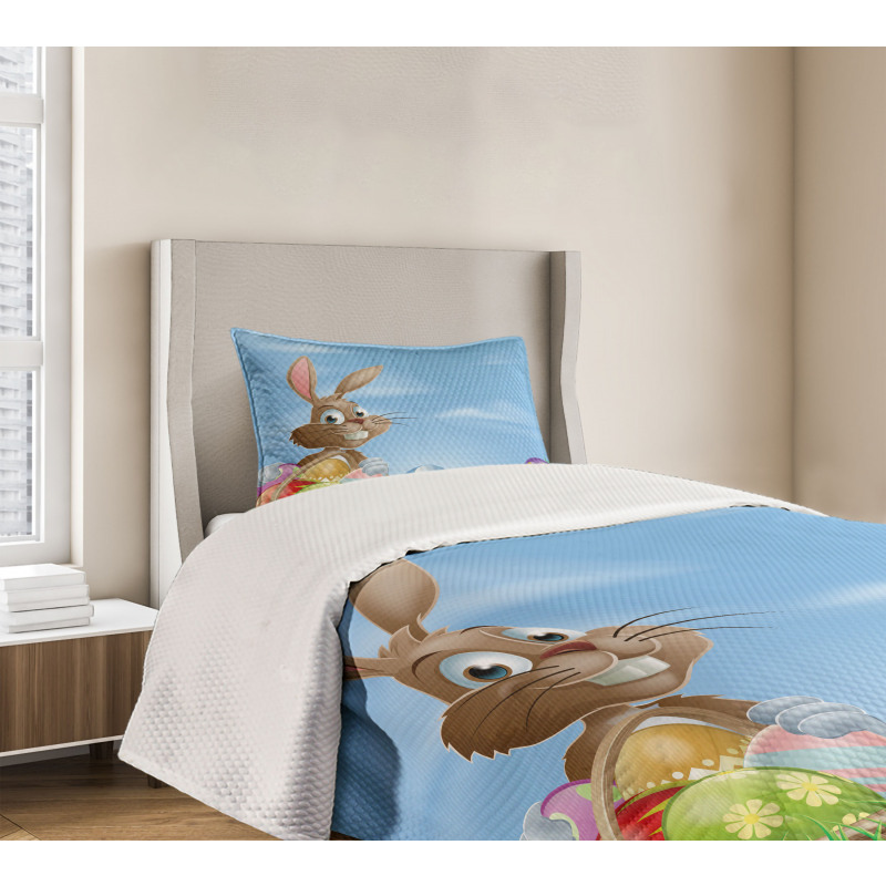 Painted Easter Eggs Bedspread Set