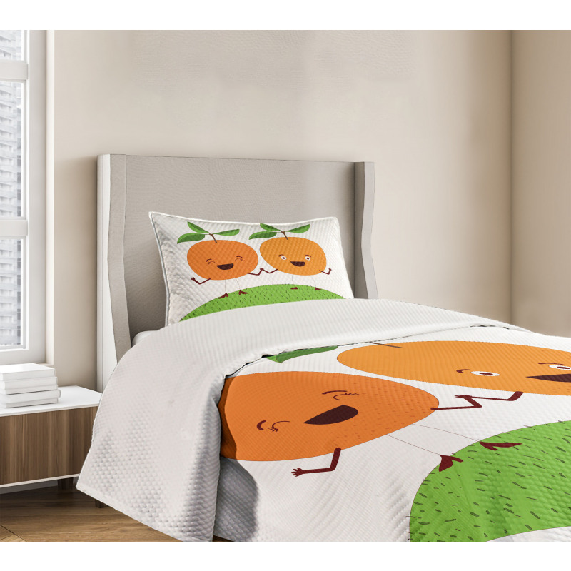 Cartoon Fruit Bedspread Set