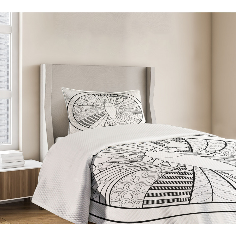 Round Tattoo Art Bedspread Set