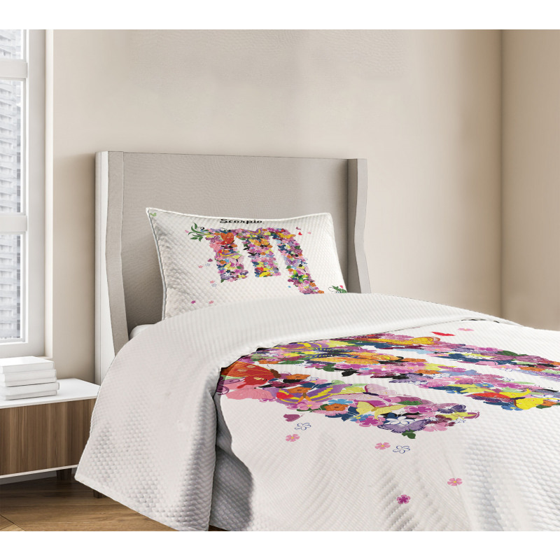 Floral Butterfly Bedspread Set