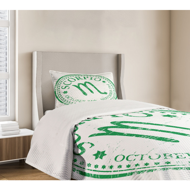 Zodiac Rubber Stamp Bedspread Set