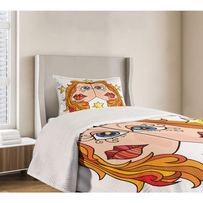 Twins of Zodiac Bedspread Set