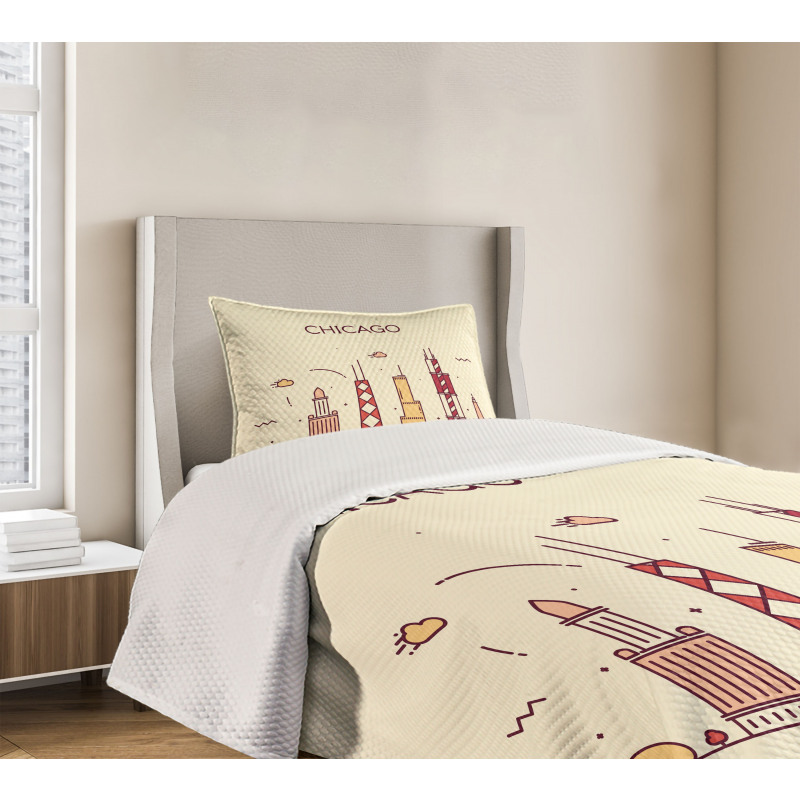 Doodle Town Bedspread Set