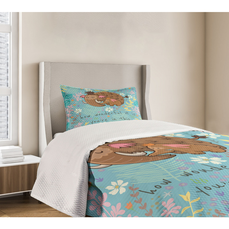 Mothers Day Elephant Bedspread Set