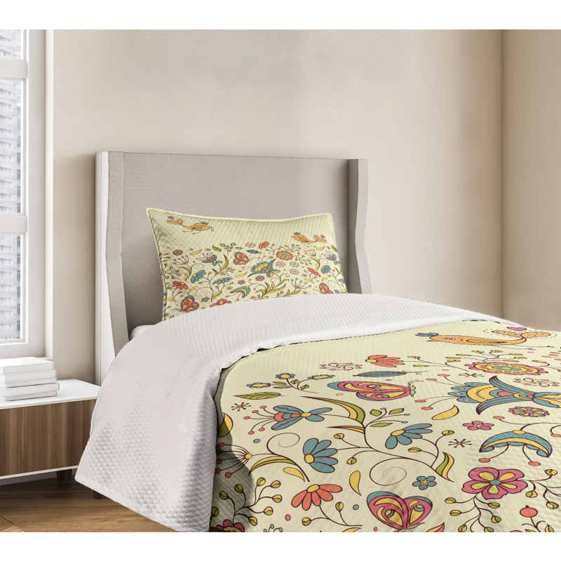 Colorful Summer Petals Bedspread Set