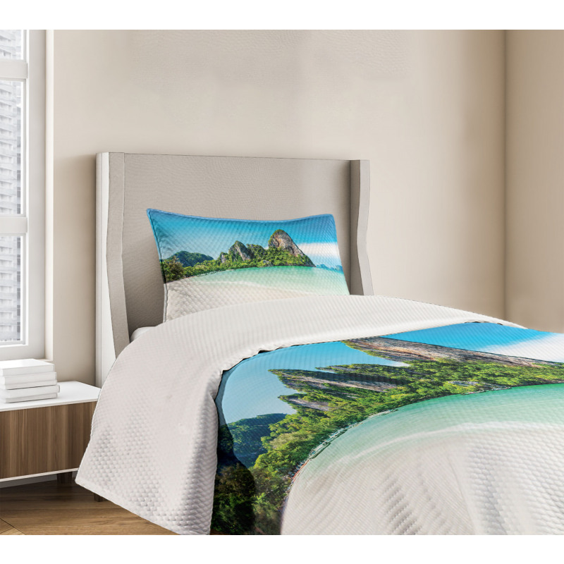 Beach Limestone Rocks Bedspread Set