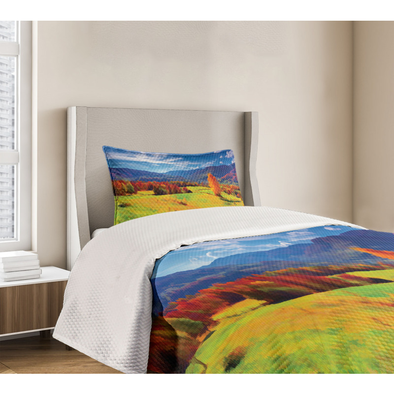 Alpine Mountain Design Bedspread Set
