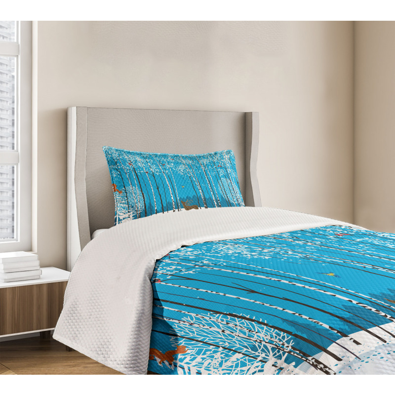 Flock of Bullfinches Bedspread Set