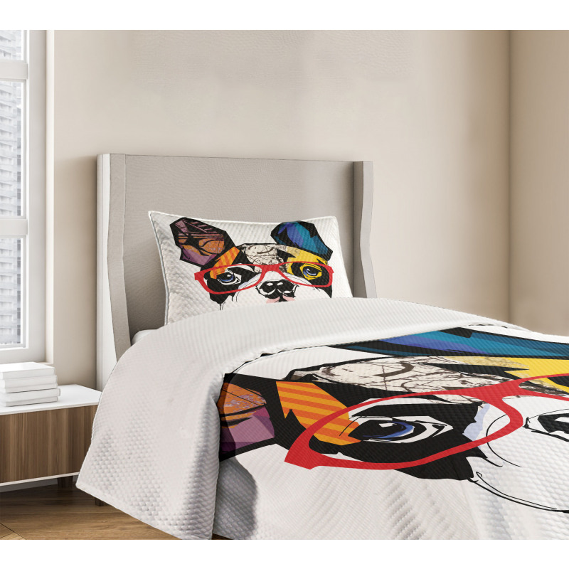 Modern Art Colorful Bedspread Set