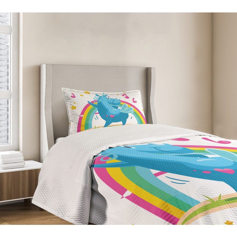 Cartoon Horse Bedspread Set