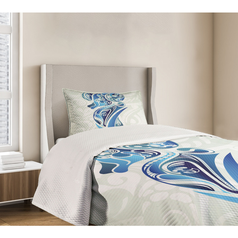 Blue Ram Bedspread Set