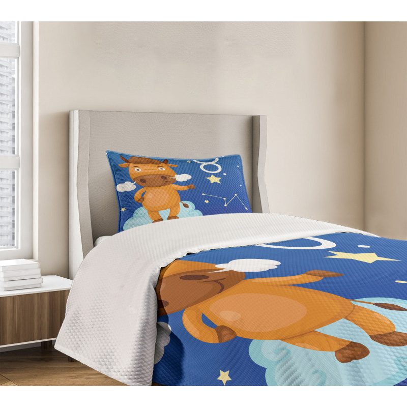 Bull on a Cloud Bedspread Set