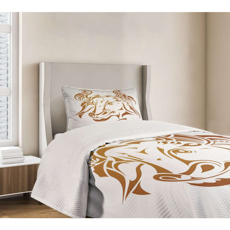 Bull Face Bedspread Set