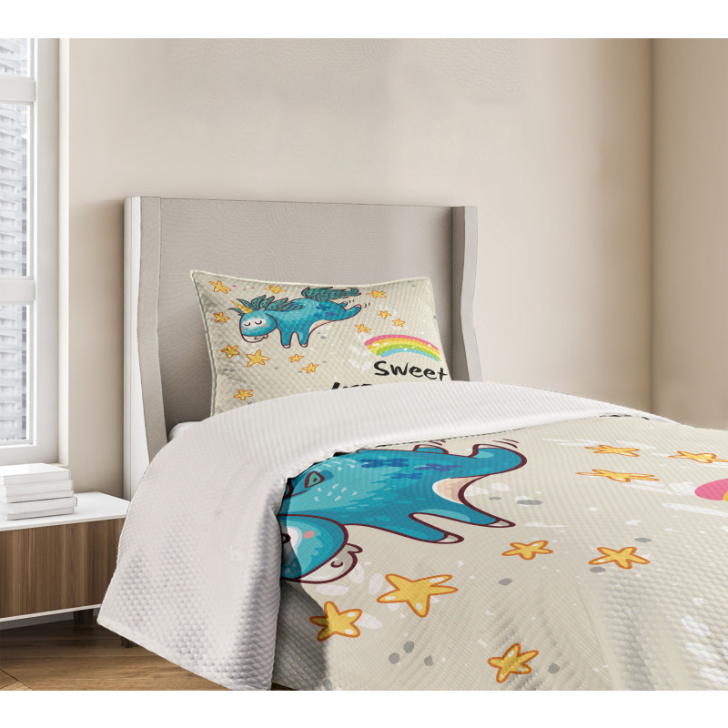 Unicorn Rainbow Bedspread Set