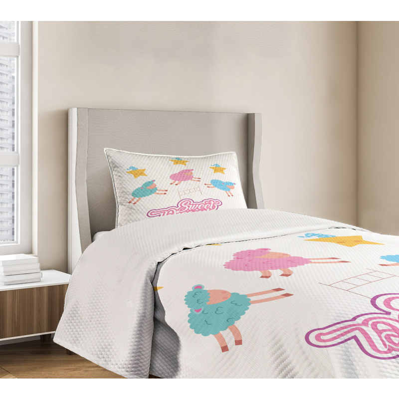 Cartoon Sheep Bedspread Set