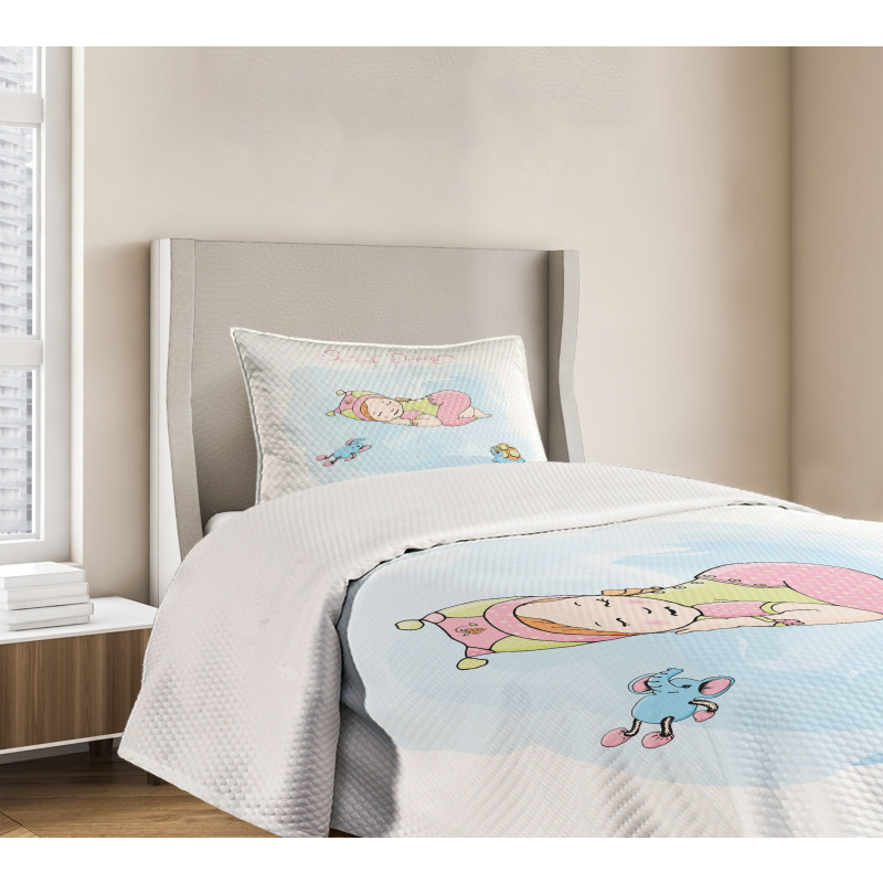 Cartoon Girl Toys Bedspread Set