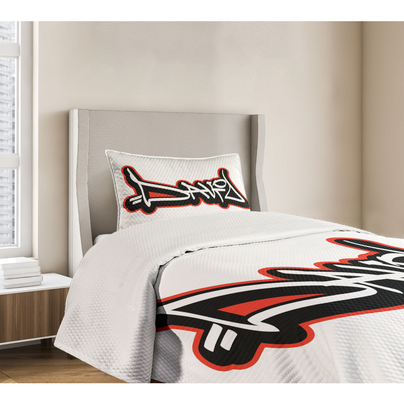 Scribbling Boys Name Bedspread Set