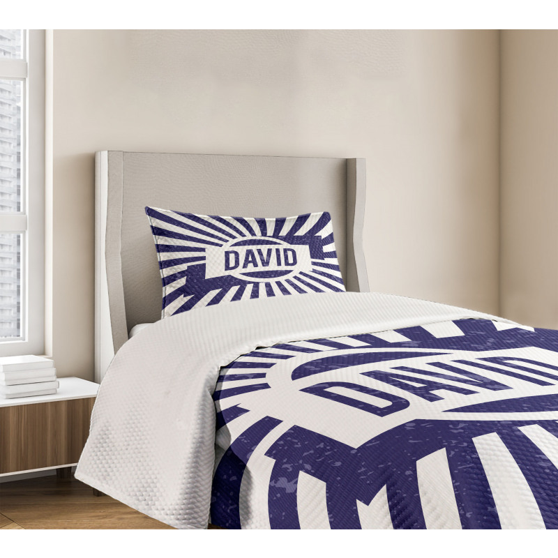 Boys Birthday Navy Tone Bedspread Set