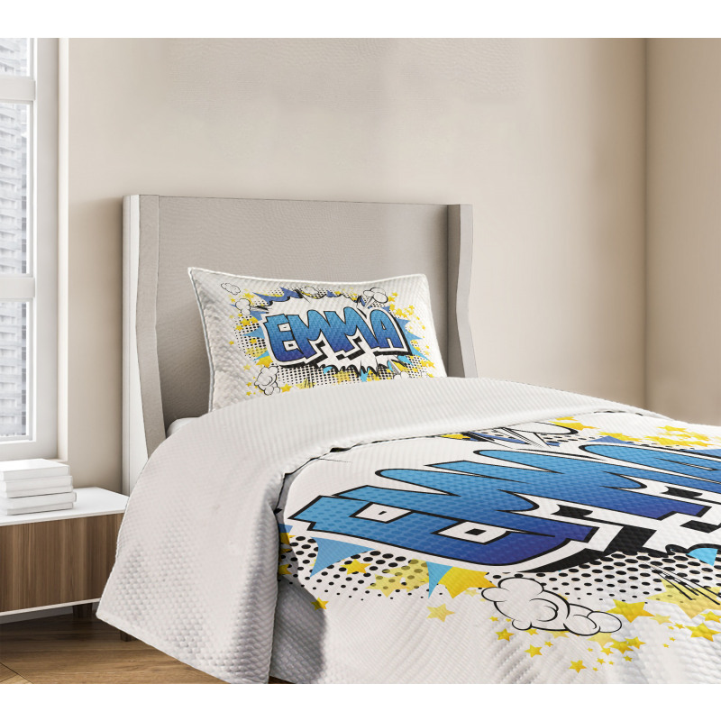 Youthful Teen Comic Book Bedspread Set