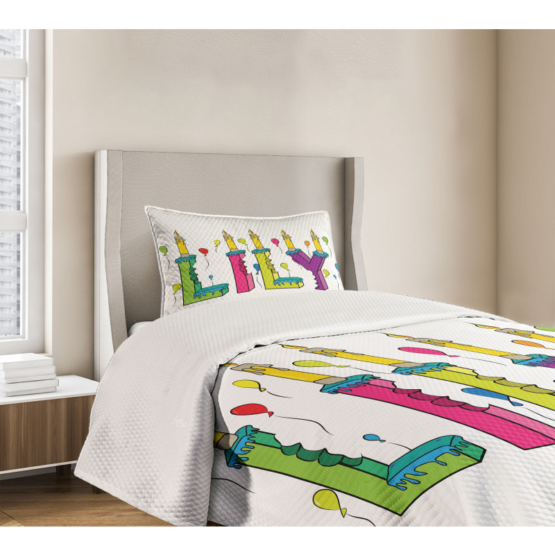 Joyful Letters Birthday Bedspread Set