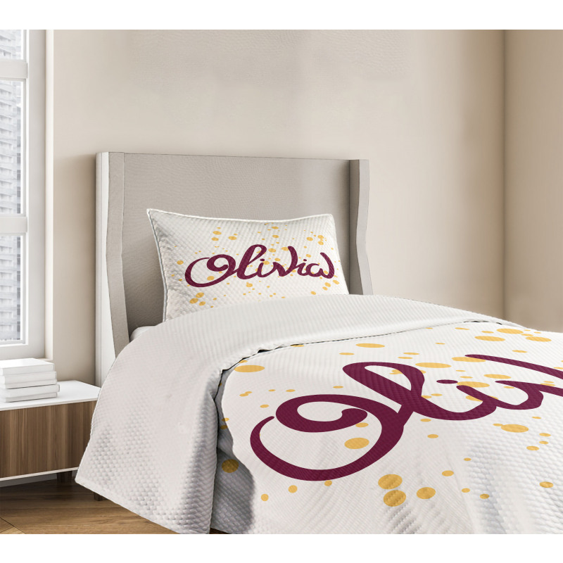 Traditional Girl Name Bedspread Set