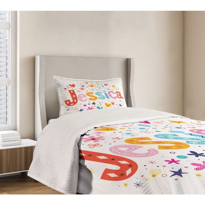 Retro Colorful Motifs Bedspread Set